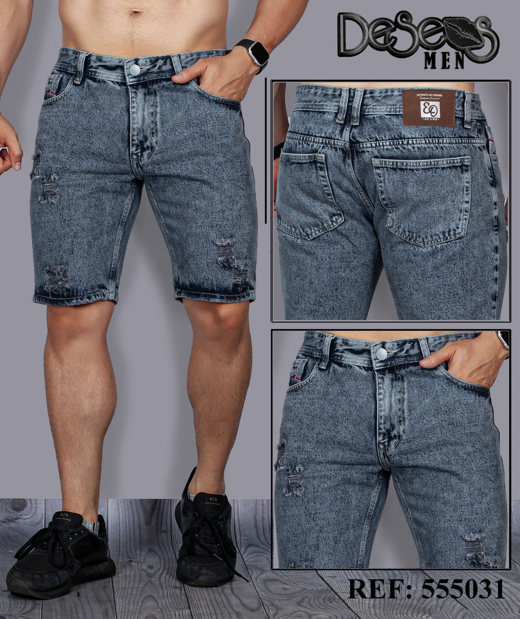 ✅ Bermuda gris caballero Esteban (REF. 555031)